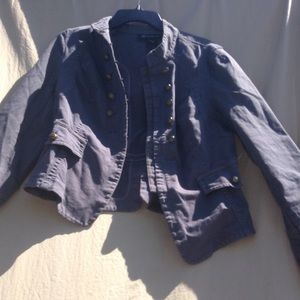 Navy blue "sailor" jacket with buttons
